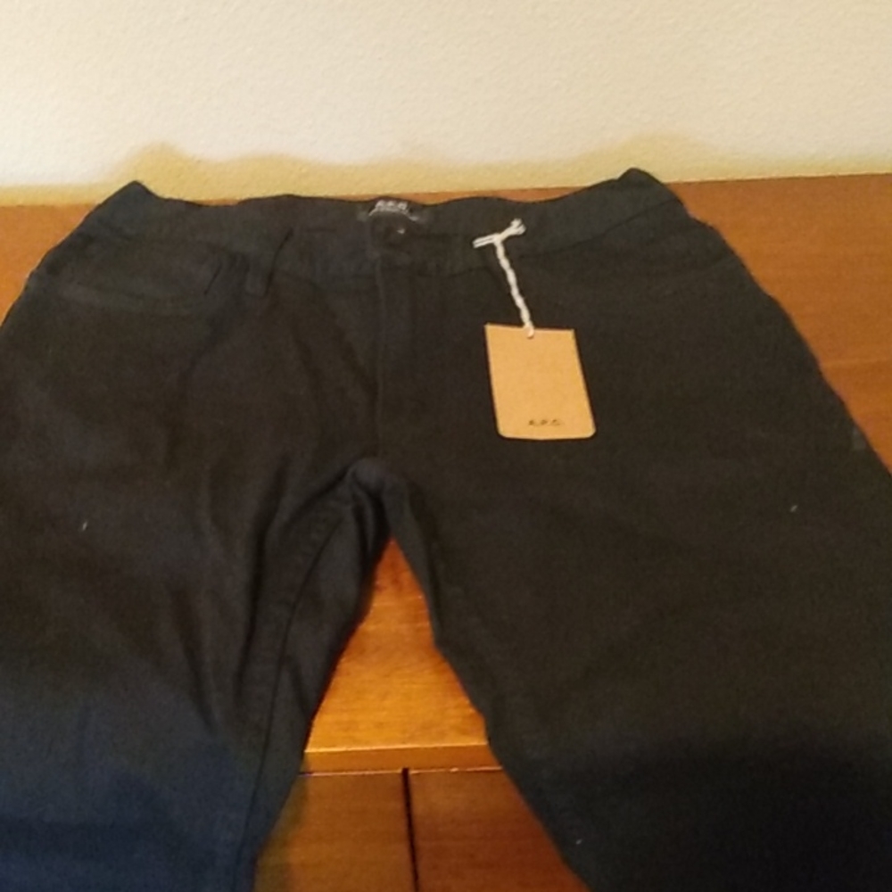 Black five pocket jeans